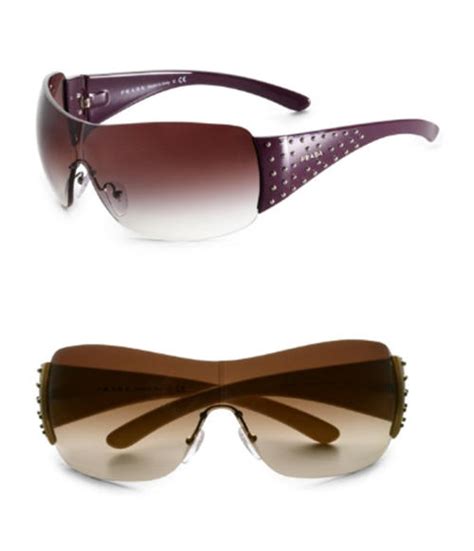 prada 60mm shield sunglasses|prada studded sunglasses.